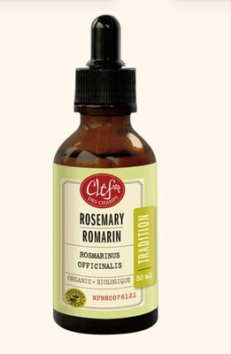 Clef Des Champs, Kosher Organic Rosemary, Relieves Headaches, Liquid Tincture - 50 mL (1.7 fl. oz.)