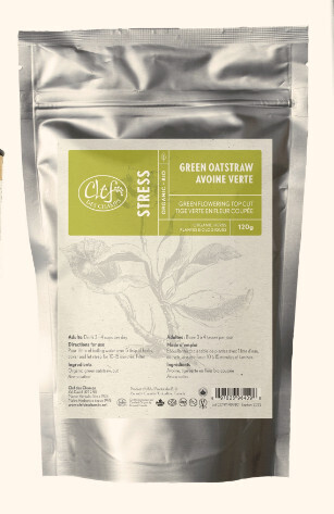 Clef Des Champs, Kosher Stress GREEN OATSTRAW Loose Tea Organic, Restores Nervous Health - 120g. (Pak)