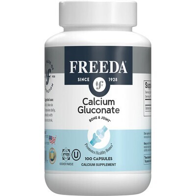 Freeda, Kosher Calcium Gluconate 50mg - 100 Vegetarian Capsules