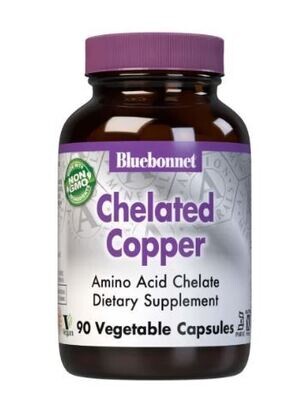 Bluebonnet, Kosher Chelated Copper - 90 Vegetable Capsules