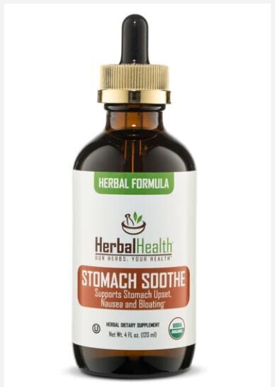 Herbal Health, Herbal Formula, Kosher STOMACH SOOTHE, Supports Stomach Upset, Nausea &amp; Bloating, Liquid - 4 fl. oz. (120 mL)