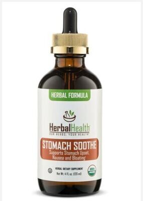 Herbal Health, Herbal Formula, Kosher STOMACH SOOTHE Supports stomach upset, gas, nausea and bloating & cramping, Liquid - 4 fl. oz. (120 mL)