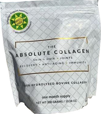 Healthy on the Beach, The Absolute Bovine Collagen Powder 300 grams 10.58 oz.