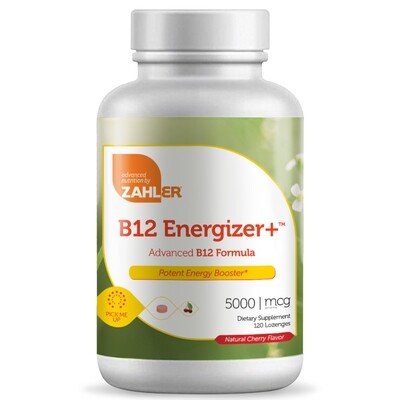 Zahlers, Kosher B12 Energizer+ (5000 mcg) Cherry Flavor, Chewable - 120 Lozenges