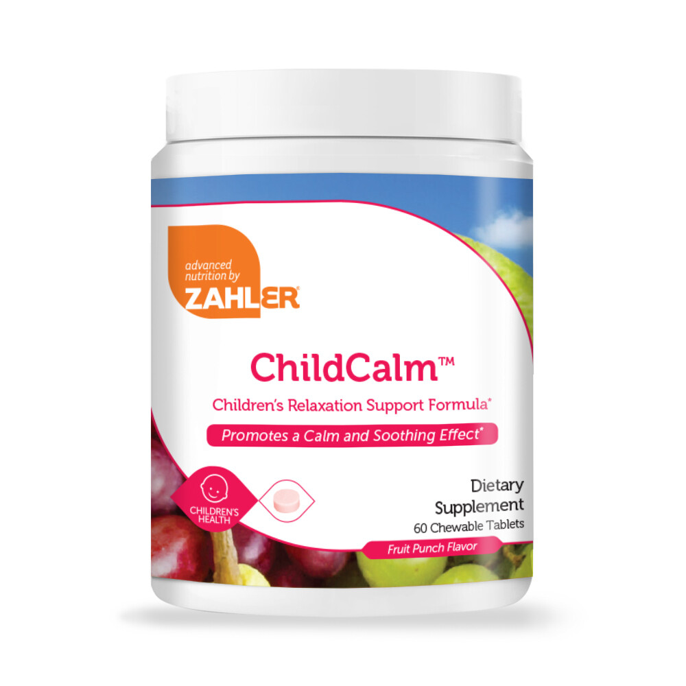 Zahlers, Kosher ChildCalm, Calm &amp; Relax, Chewable Fruit Punch Flavor - 60 Chewable Tablets