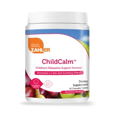 Zahlers, Kosher ChildCalm, Calm & Relax, Chewable Fruit Punch Flavor - 60 Chewable Tablets