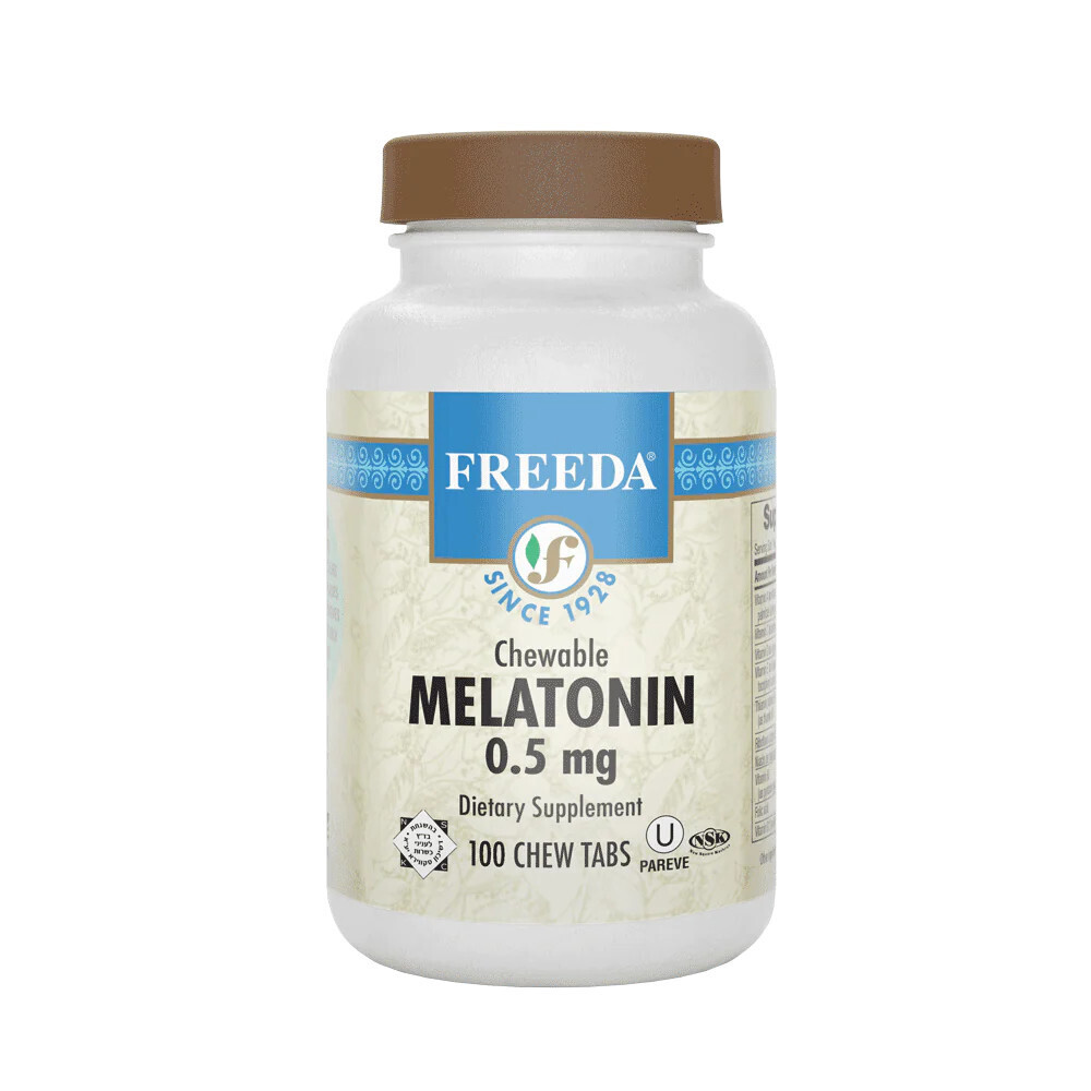 Freeda, Kosher Melatonin 0.5mg Chewable - 100 Chewable Tablets
