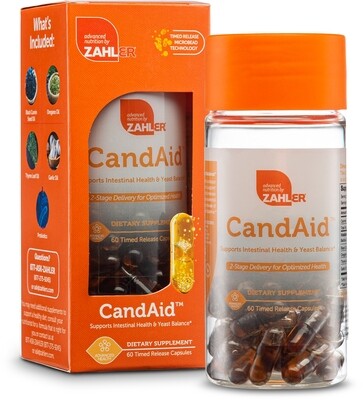 Zahlers, Kosher CandAid, Supports Intestinal Health & Yeast Balance - 60 Timed Release Capsules