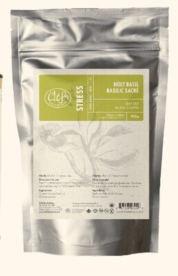 Clef Des Champs, Kosher Holy Basil Leaf Organic Loose Tea - 100g. (Pak)