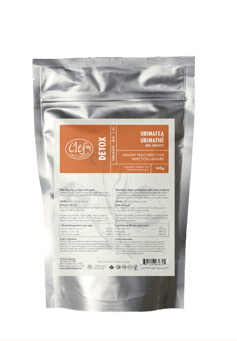 Clef Des Champs, Kosher Detox URINATEA Organic Loose Herbal Tea, Relieves Symptoms Of Mild Urinary Tract Infections - 140g.(Pak)