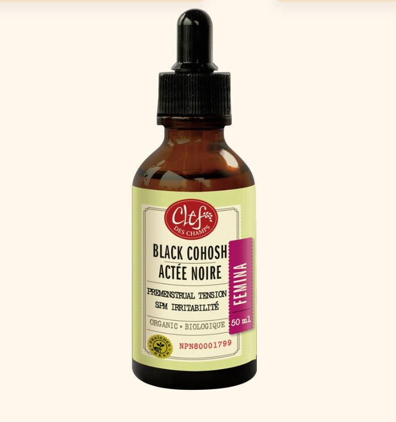 Clef Des Champs, Kosher Femina BLACK COHOSH Organic, For Premenstrual Tension, Liquid Tincture - 1.7 fl. oz (50 mL)