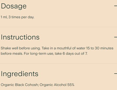 Clef Des Champs, Femina BLACK COHOSH Organic, For Premenstrual Tension, Liquid Tincture - 1.7 fl. oz (50 mL)
