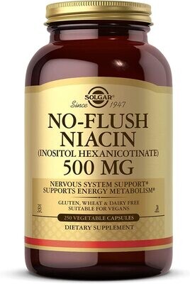 Solgar, Kosher No-Flush Niacin (Inositol Hexanicotinate) 500mg - 250 Vegetarian Capsules