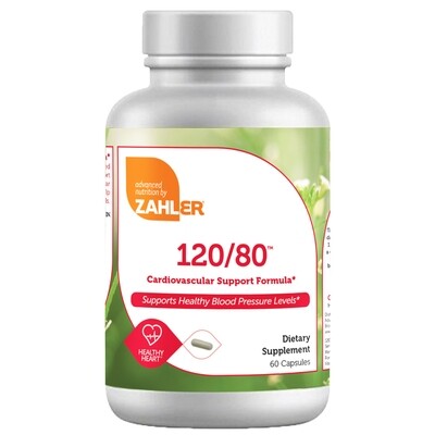 Zahlers, Kosher 120/80 (Supports Healthy Blood Pressure Levels) - 60 Vegetarian Capsules