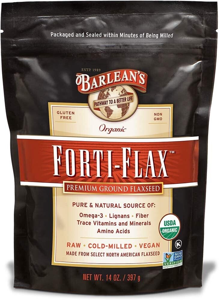 Barlean&#39;s, Organic Forti Flax, Premium Ground Flaxseeds - 14 oz (397g)