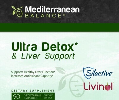 Mediterranean Balance, Kosher Ultra Detox & Liver Support - 90 Vegetarian Capsules