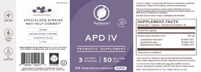 ProDermix, Kosher APD IV, 50 Billion CFU's, Super Probiotic - 60 Vegetarian Capsules