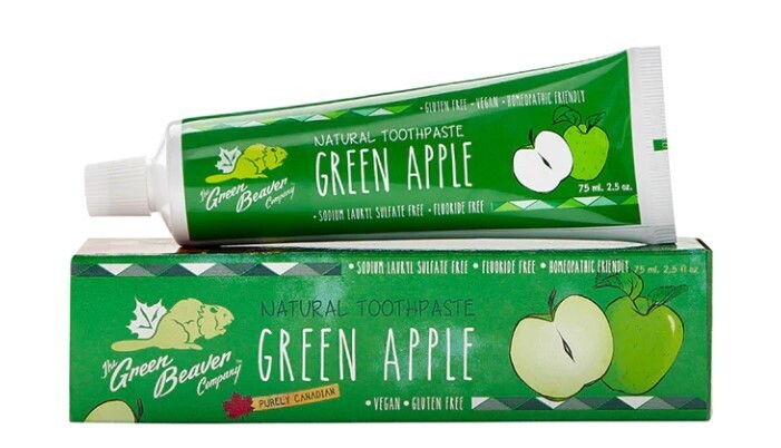 Green Beaver, Green Apple Natural Toothpaste - 75 mL
