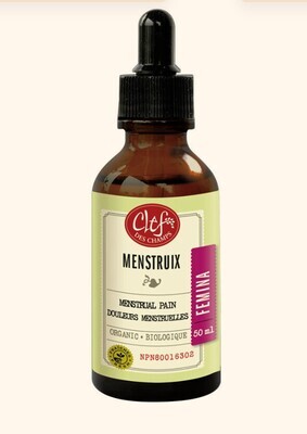 Clef Des Champs, Kosher Menstruix Organic, Relieves Menstrual Cramps, Liquid Tincture - 50 mL (1.7 fl. oz.)