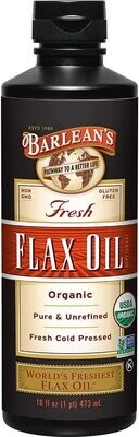 Barlean's, Organic Fresh Flax Oil - 16 fl oz (473 mL)