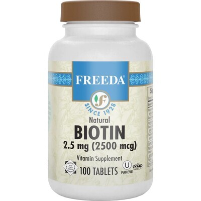 Freeda, Kosher Biotin 2.5mg - 100 Tiny Tablets