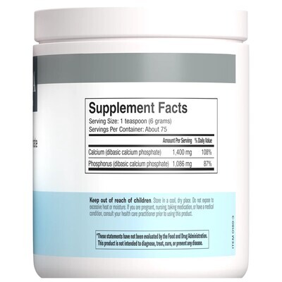 Freeda, Kosher CALCIUM PHOSPHATE, Bone &amp; Joint Support, Powder - 16 oz. (454 g)