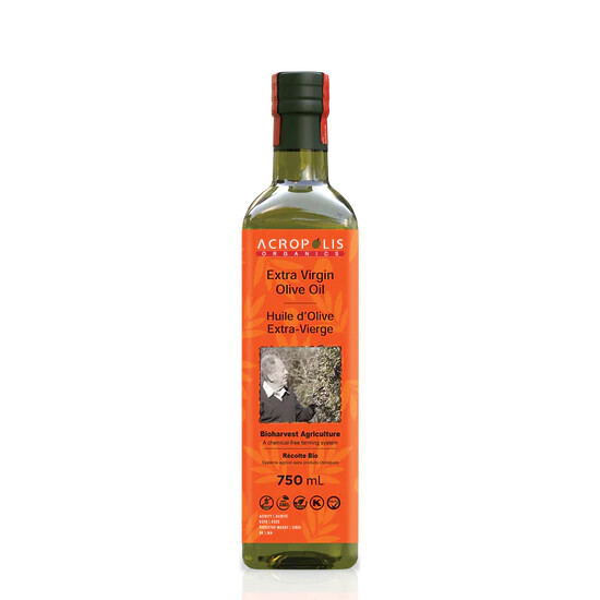 Acropolis Organics, Kosher Bio-Harvest Extra Virgin Olive Oil - 750 mL