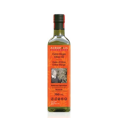Acropolis Organics, Kosher Bio-Harvest Extra Virgin Olive Oil - 750 mL