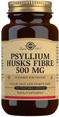 Solgar, Kosher Psyllium Husks Fiber, 500 mg - 200 Vegetarian Capsules