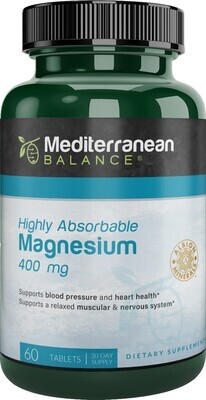 Mediterranean Balance, Kosher Highly Absorbable Magnesium (Di-Magnesium Malate) - 60 Tablets