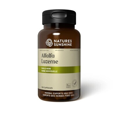 Nature's Sunshine, Kosher Alfalfa 340 mg - 100 Vegetarian Capsules