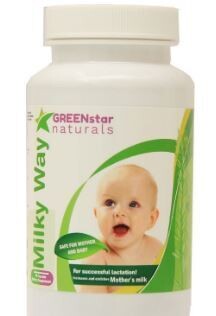 GREENstar Naturals, Milky Way (For successful lactation! Increases and Enriches Mother's Milk) - 120 Vegetarian Capsules