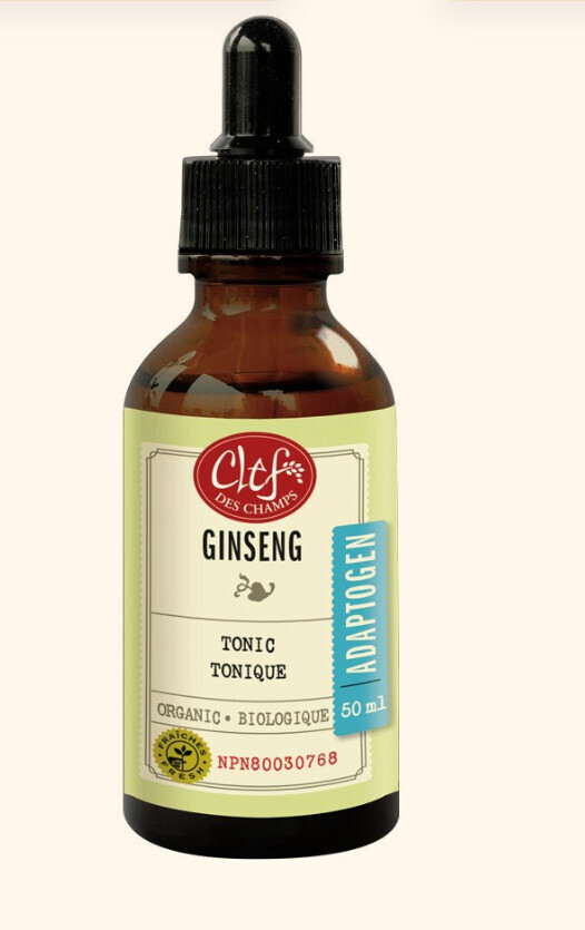 Clef Des Champs, Kosher Adaptogen GINSENG Organic, Helps The Body Deal With Stress, Liquid Tincture - 1.7 fl. oz (50 mL)