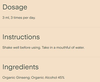 Clef Des Champs, Adaptogen GINSENG Organic, Helps The Body Deal With Stress, Liquid Tincture - 1.7 fl. oz (50 mL)