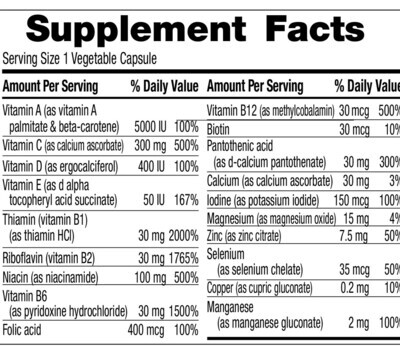Freeda, Kosher QUINTABS-M Iron Free, Comprehensive Multivitamin - 250 Vegetarian Capsules