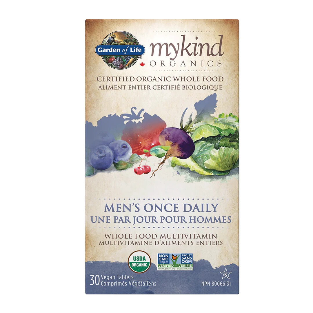 Garden of Life, MyKind Organics Men&#39;s Multi Once Daily - 30 Vegan Tablets