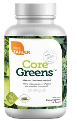 Zahlers, Kosher Core Greens, Advanced Plant-Based Superfood - 240 Vegetarian Capsules