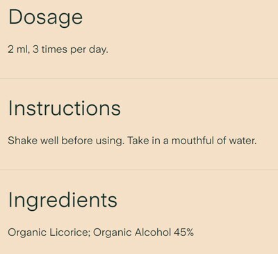 Clef Des Champs, Adaptogen LICORICE Organic, Relieves Cough &amp; Inflammation, Liquid Tincture - 1.7 fl. oz (50 mL)