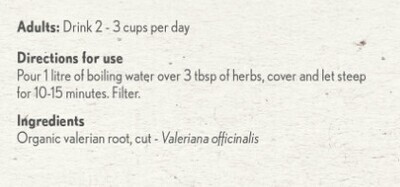 Clef Des Champs, Tradition VALERIAN Root Cut Organic Loose Tea, Sleep Aid - Box of 6x70g