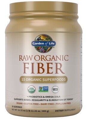 Garden of Life, Kosher Raw Organic Fiber Powder - 1.77 lbs (803 g)
