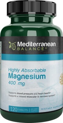 Mediterranean Balance, Kosher Highly Absorbable Magnesium (Di-Magnesium Malate) - 120 Tablets