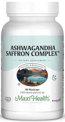 Maxi Health, Kosher Ashwagandha Saffron Complex - 60 Vegetarian Capsules