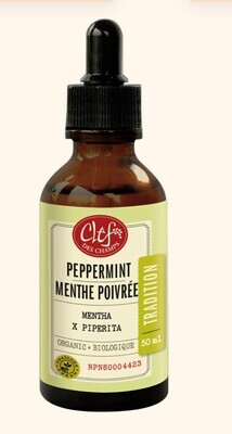 Clef Des Champs, Kosher Organic Peppermint, Liquid Tincture - 50 mL (1.7 fl. oz.)