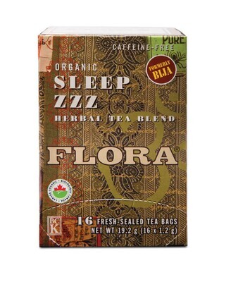 Flora, Kosher Organic Sleep ZZZ Tea, Herbal Tea Blend - 16 Fresh Sealed Tea Bags