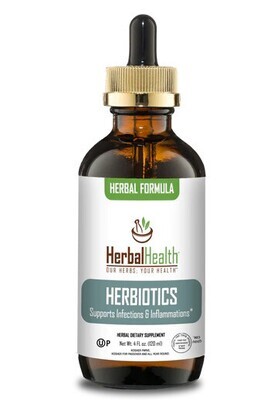 Herbal Health, Herbal Formula, Kosher HERBIOTICS Supports Infections & Inflammations, Liquid - 4 fl. oz. (120 mL) - Kosher for Passover