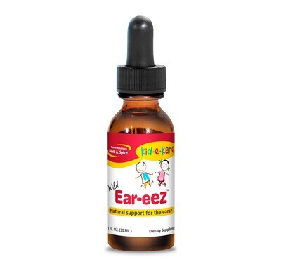 North American Herb & Spice, Kosher kid-e-kare, Wild Ear-eez, Natural Support for the ears, Liquid Oil Drops - 1 fl oz (30 mL)