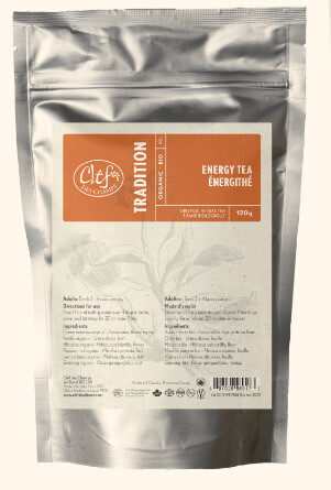 Clef Des Champs, Kosher Tradition ENERGY TEA Loose Herbal Tea Organic, Refreshes &amp; Gives Energy - 120g. (Pak)