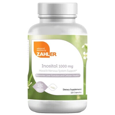 Zahlers, Kosher Inositol 1000 mg (Mood & Nervous System Support) - 120 Vegetarian Capsules