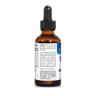 North American Herb &amp; Spice, Wild &amp; Raw TURMERIC Power-Plus Oil, Supports Joint, Heart, and Digestive Health, Liquid - 2 fl. oz (60 mL)