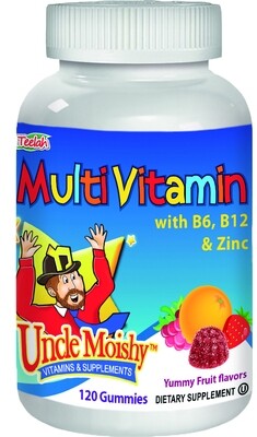 Uncle Moishy, Multi-Vitamin & Multi-Mineral, Gummies, Assorted Fruit Flavor - 120 Jellies